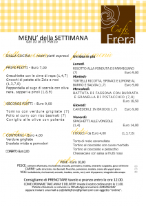 Menù CUCINA