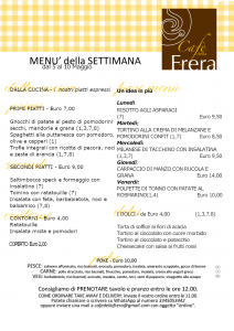 Menù CUCINA