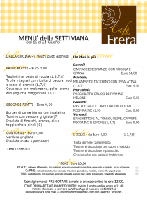 Menù CUCINA