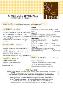 Menù CUCINA