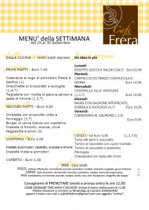 Menù CUCINA